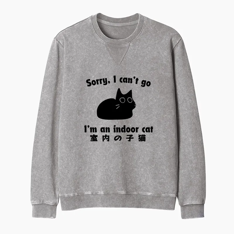 Tokyo-Tiger Indoor Kitten Washed Terry Sweatshirt