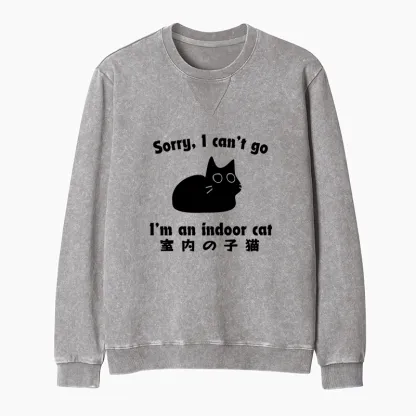 Tokyo-Tiger Indoor Kitten Washed Terry Sweatshirt