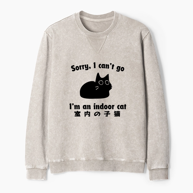 Tokyo-Tiger Indoor Kitten Washed Terry Sweatshirt