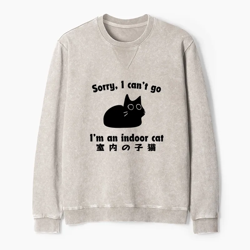 Tokyo-Tiger Indoor Kitten Washed Terry Sweatshirt