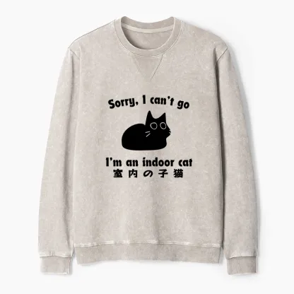 Tokyo-Tiger Indoor Kitten Washed Terry Sweatshirt