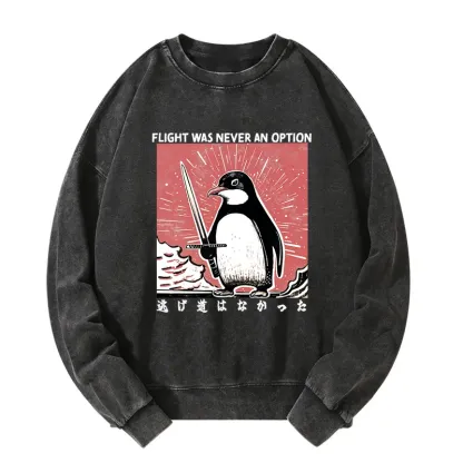 Tokyo-Tiger Fighting Penguin Washed Sweatshirt