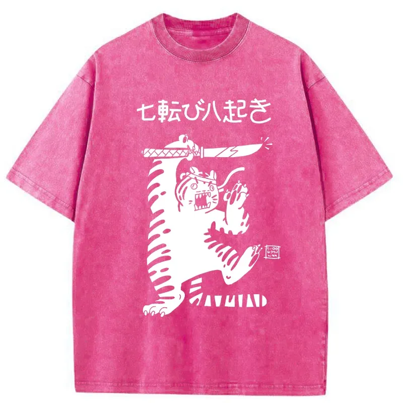 Tokyo-Tiger Tiger Samurai Washed T-Shirt