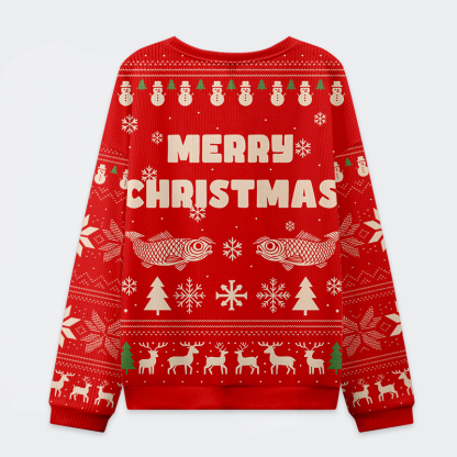 Tokyo-Tiger Fish Snow Japanese Christmas Ugly Sweater