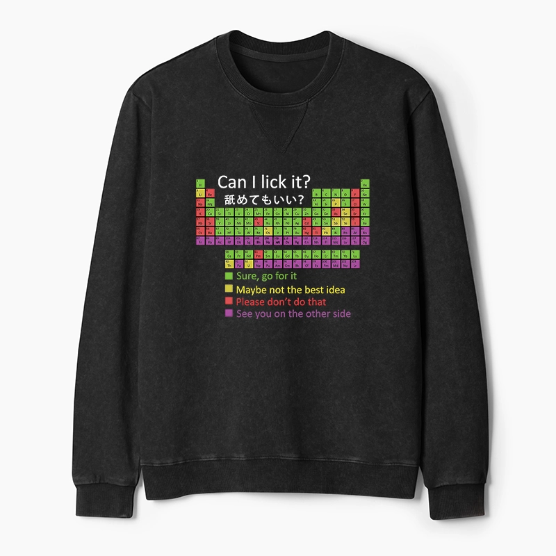 Tokyo-Tiger Can I Lick It Washed Terry Sweatshirt