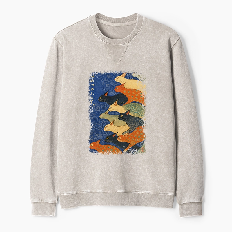 Tokyo-Tiger Claw-some Ninja Washed Terry Sweatshirt