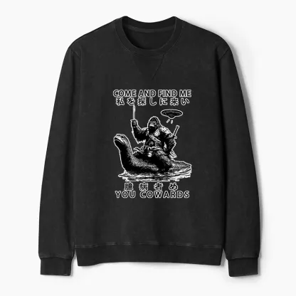 Tokyo-Tiger Can You Find Us Washed Terry Sweatshirt
