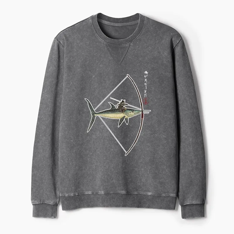 Tokyo-Tiger I Am Speed Washed Terry Sweatshirt