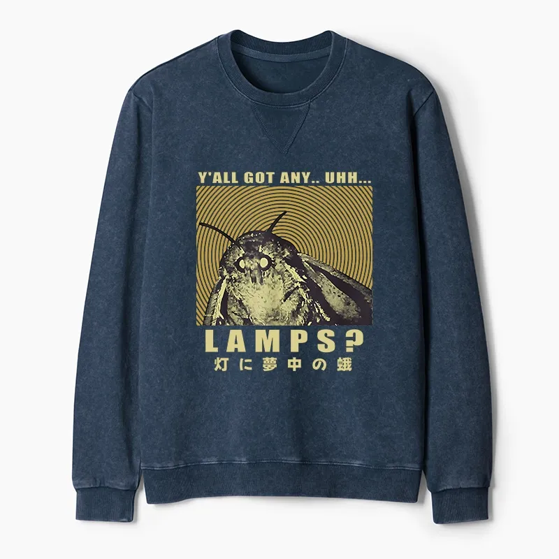Tokyo-Tiger Moth Obsessed With The Light Washed Terry Sweatshirt