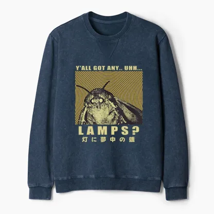 Tokyo-Tiger Moth Obsessed With The Light Washed Terry Sweatshirt