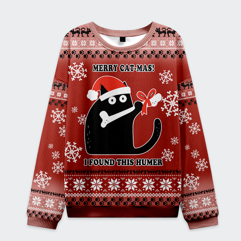 Tokyo-Tiger Funny Cat found a bone gift Ugly Sweater
