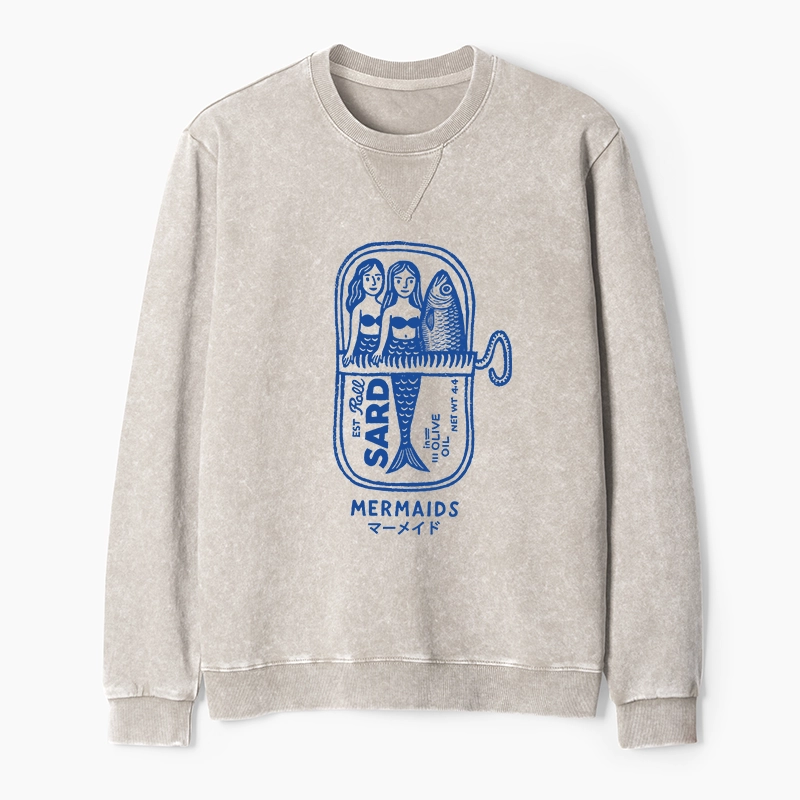 Tokyo-Tiger Mermaid Can Washed Terry Sweatshirt
