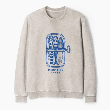 Tokyo-Tiger Mermaid Can Washed Terry Sweatshirt