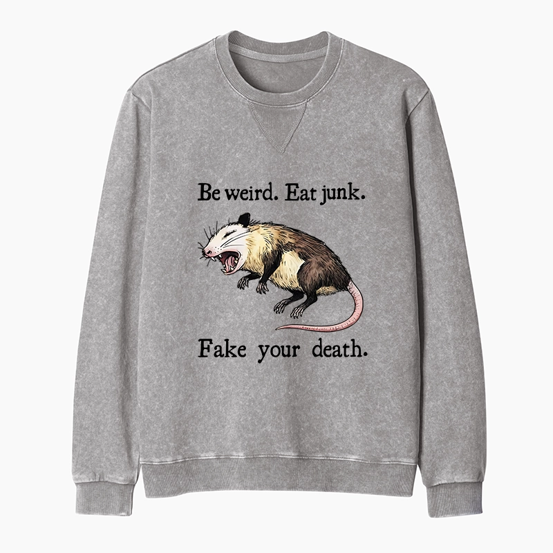 Tokyo-Tiger Possum Playing Dead Washed Terry Sweatshirt