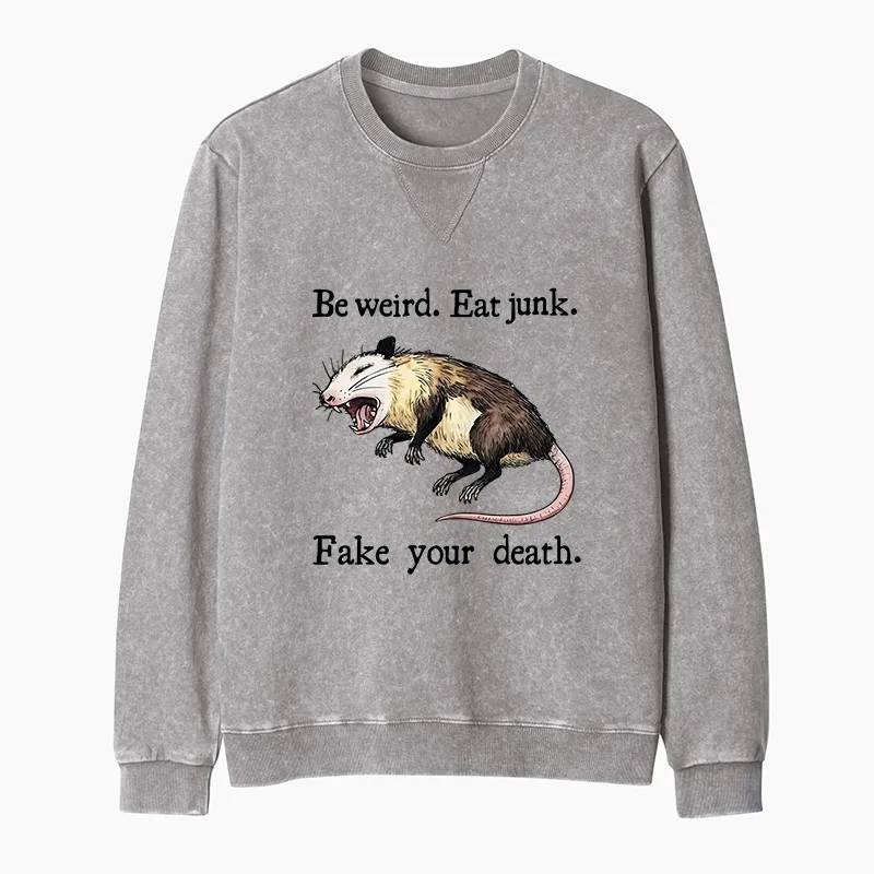 Tokyo-Tiger Possum Playing Dead Washed Terry Sweatshirt