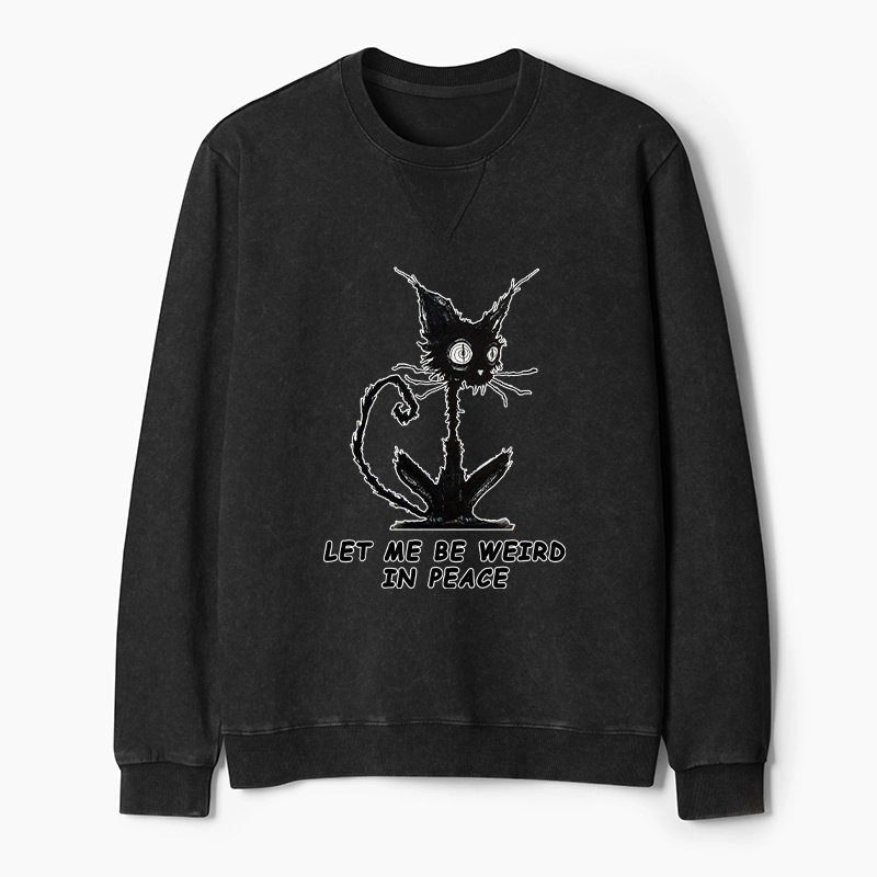 Tokyo-Tiger Cat Gradually Became Strange Washed Terry Sweatshirt