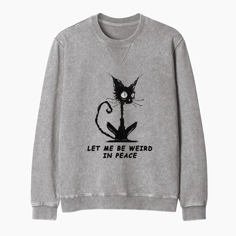 Tokyo-Tiger Cat Gradually Became Strange Washed Terry Sweatshirt