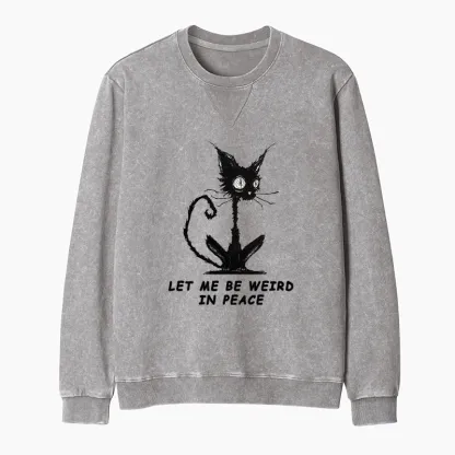 Tokyo-Tiger Cat Gradually Became Strange Washed Terry Sweatshirt