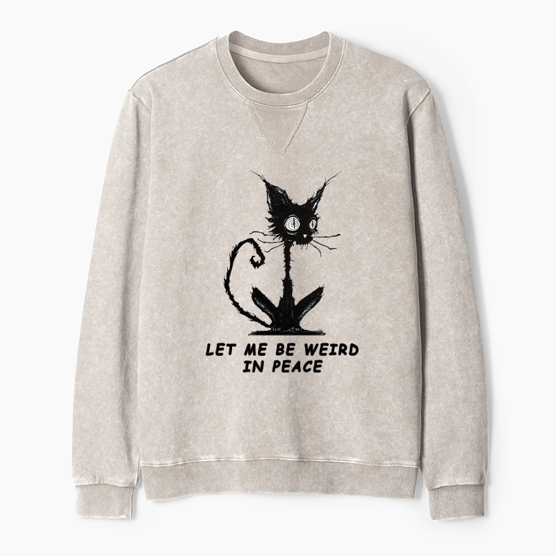 Tokyo-Tiger Cat Gradually Became Strange Washed Terry Sweatshirt