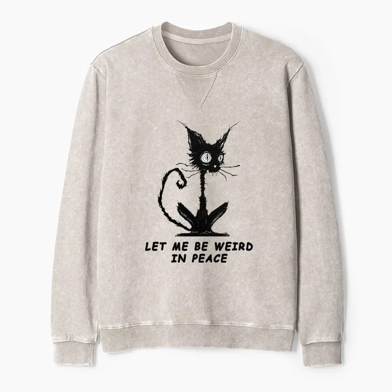 Tokyo-Tiger Cat Gradually Became Strange Washed Terry Sweatshirt