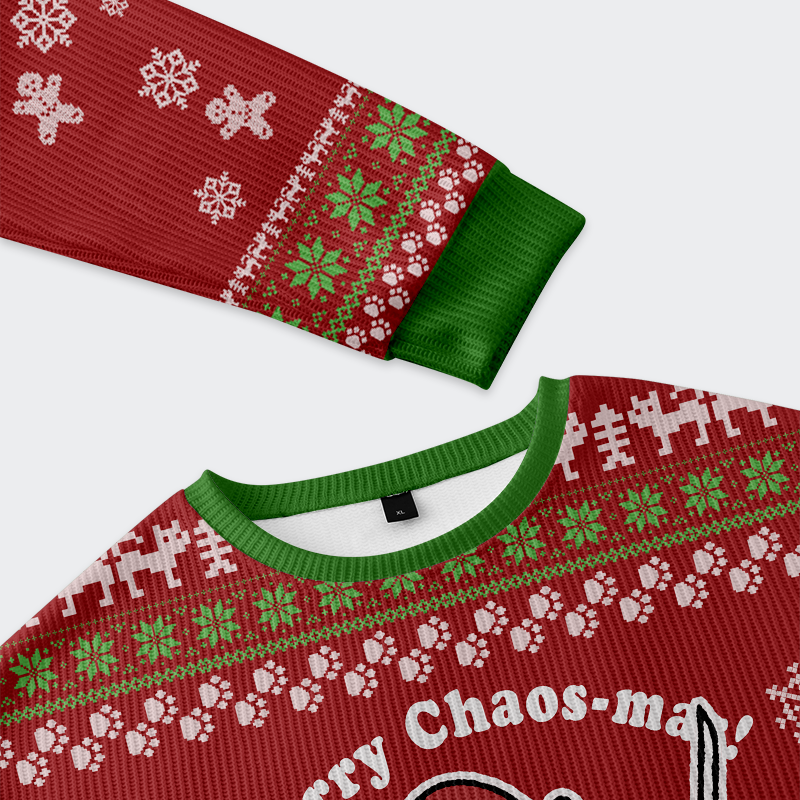 Tokyo-Tiger Chaos-mas Raccoon Samurai Ugly Sweater
