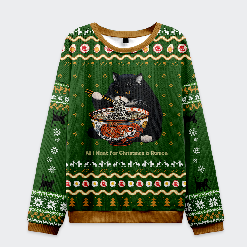 Tokyo-Tiger The Great Wave Japanese Christmas Ugly Sweatshirt