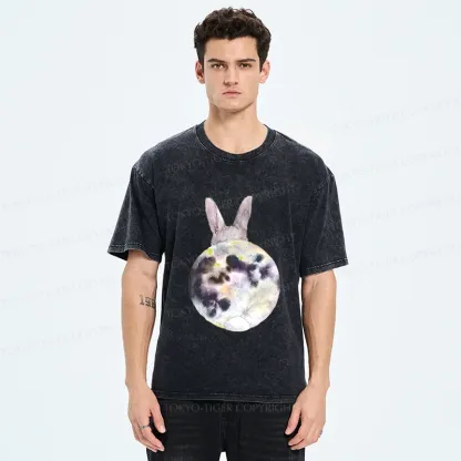 Tokyo-Tiger Moon Rabbit Washed T-Shirt