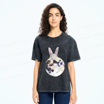 Tokyo-Tiger Moon Rabbit Washed T-Shirt