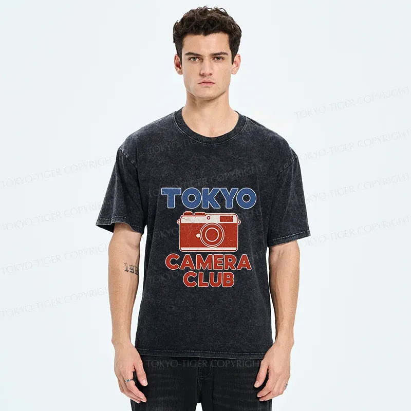Tokyo-Tiger Tokyo Camera Washed T-Shirt