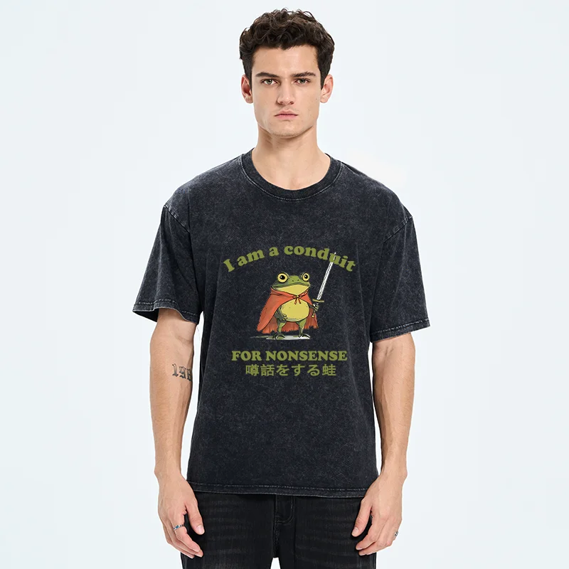 Tokyo-Tiger Nonsense Frog Washed T-Shirt