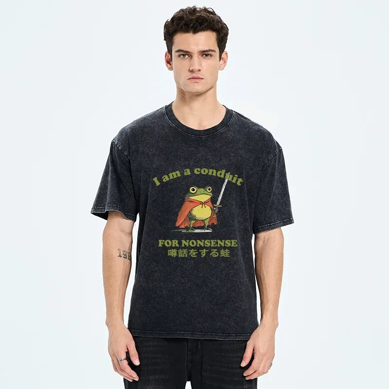 Tokyo-Tiger Nonsense Frog Washed T-Shirt