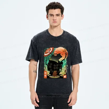 Tokyo-Tiger Japanese Frog Demon Washed T-Shirt