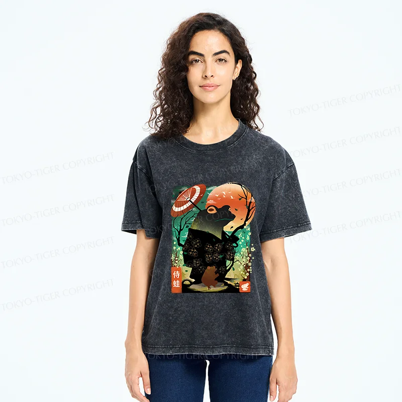 Tokyo-Tiger Japanese Frog Demon Washed T-Shirt