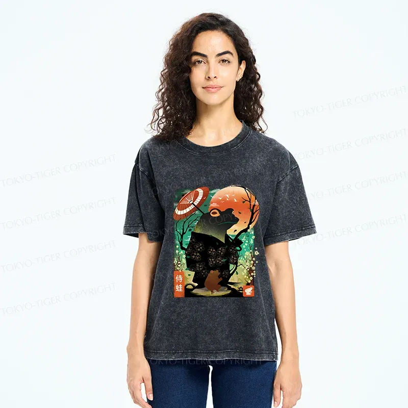Tokyo-Tiger Japanese Frog Demon Washed T-Shirt