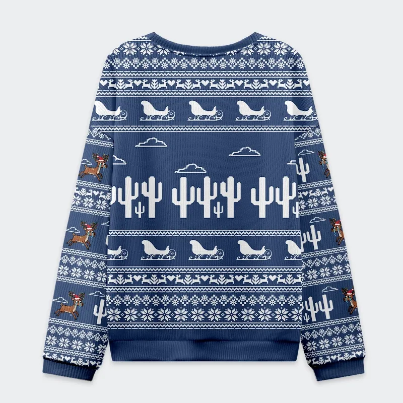 Tokyo-Tiger Weeping Elk Christmas Ugly Sweatshirt