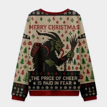 Tokyo-Tiger Krampus：The Price Of Cheer Is Paid In Fear Christmas Ugly Sweatshirt