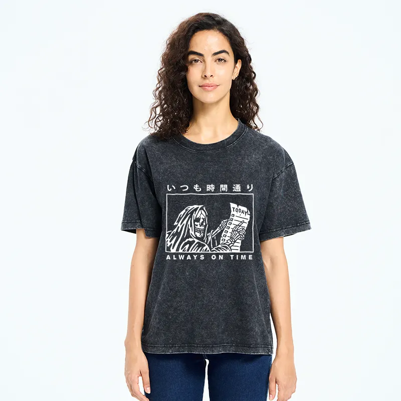 Tokyo-Tiger Punctual Skeleton Washed T-Shirt