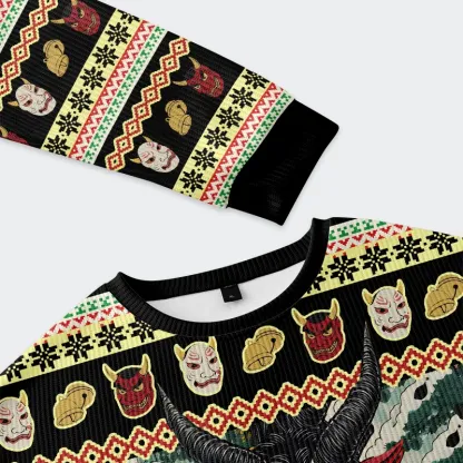 Tokyo-Tiger japanese Monster Christmas Ugly Sweatshirt
