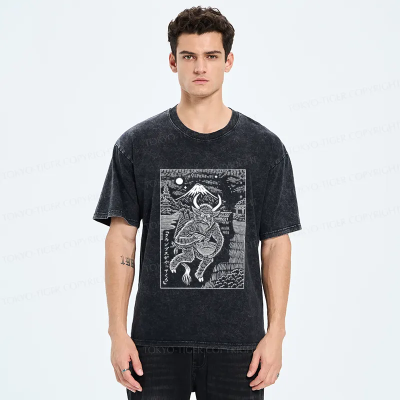 Tokyo-Tiger Krampus Is Coming Washed T-Shirt