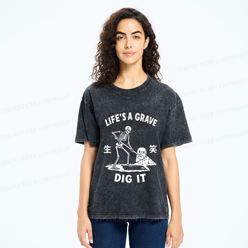 Tokyo-Tiger Digging Graves Washed T-Shirt