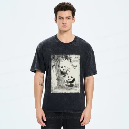 Tokyo-Tiger A Panda’s Zen: Life In Black And White Washed T-Shirt