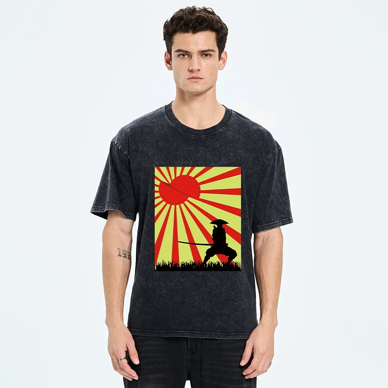 Tokyo-Tiger Samurai Who Cut The Sun Washed T-Shirt