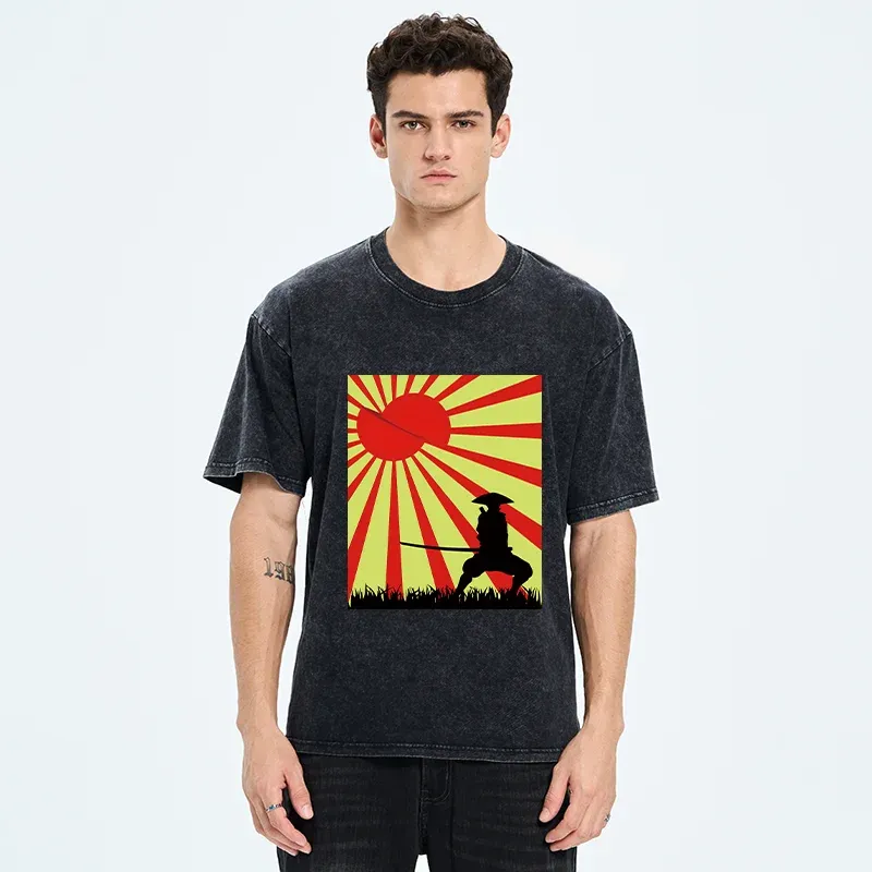Tokyo-Tiger Samurai Who Cut The Sun Washed T-Shirt