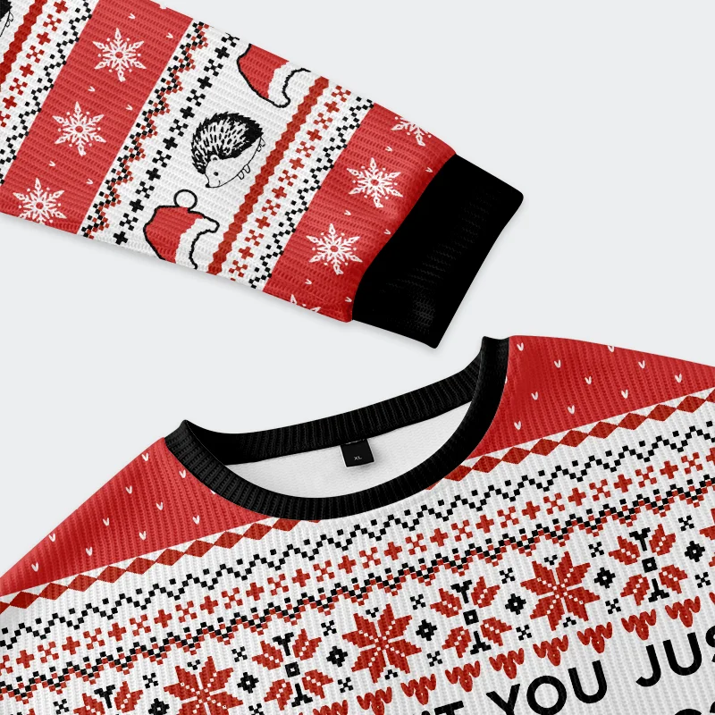 Tokyo-Tiger Hedgehog Rejection Christmas Ugly Sweatshirt