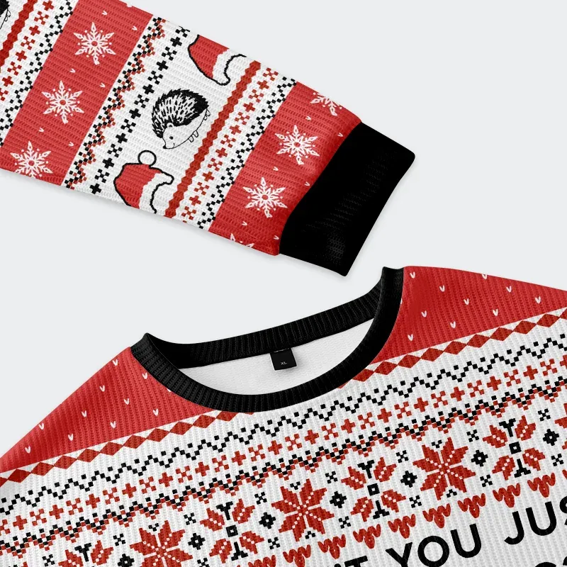 Tokyo-Tiger Hedgehog Rejection Christmas Ugly Sweatshirt