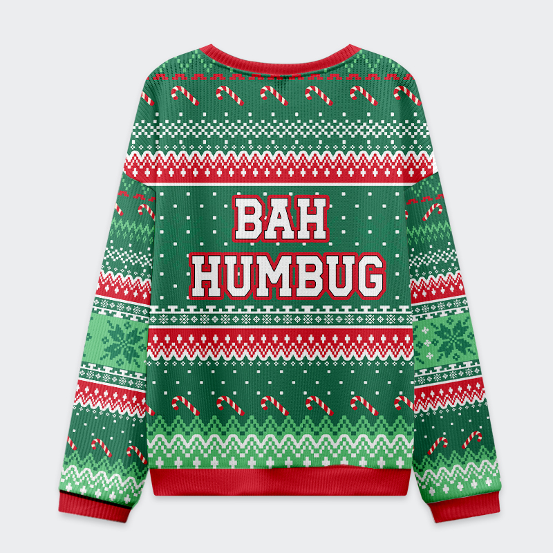 Krampus "Bah Humbug" Funny Holiday Christmas Ugly Sweatshirt