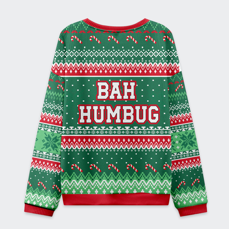 Krampus "Bah Humbug" Funny Holiday Christmas Ugly Sweatshirt