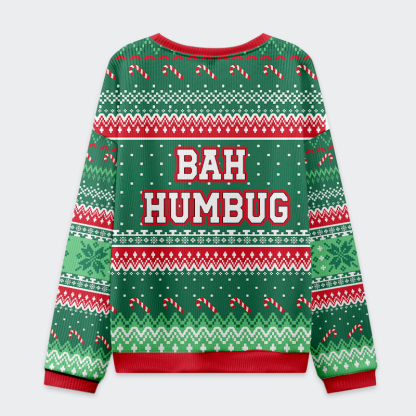 Krampus "Bah Humbug" Funny Holiday Christmas Ugly Sweatshirt