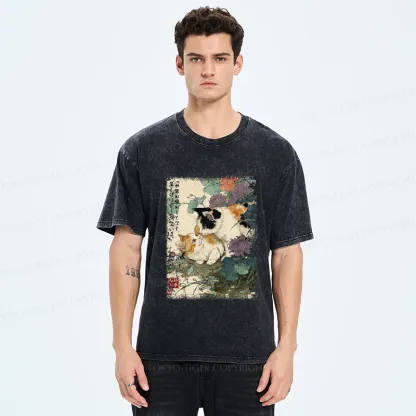 Tokyo-Tiger Amidst the Chaos, We Are in Love Washed T-Shirt