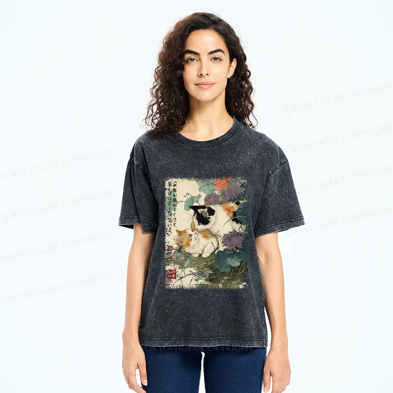 Tokyo-Tiger Amidst the Chaos, We Are in Love Washed T-Shirt